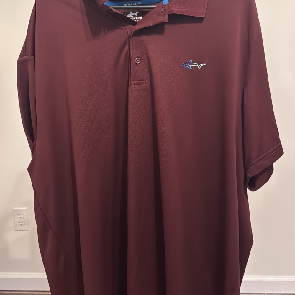 Greg Norman Collection Burgundy Polo Shirt